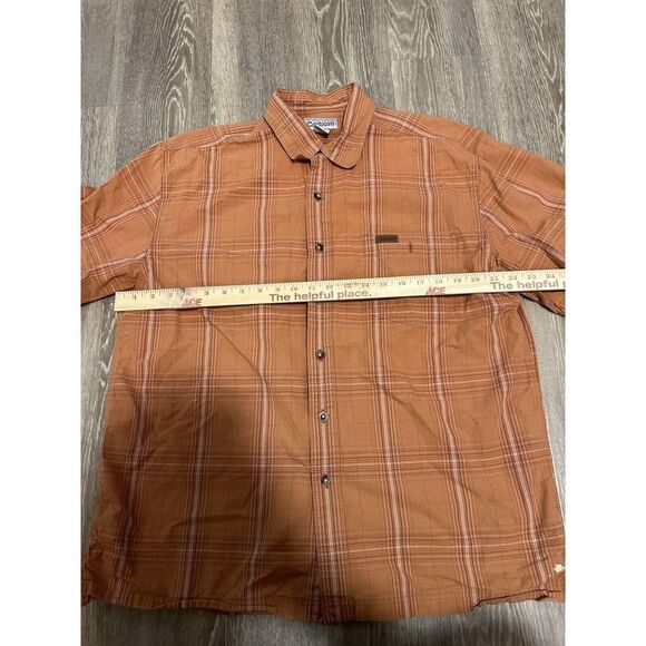 Carhartt Mens Button Down Shirt - Casual Outdoors Work Wear Orange - Large - Picture 3 of 7